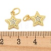 Rack Plating Brass Micro Pave Clear Cubic Zirconia Pendants KK-B093-12A-G-3