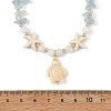 Ocean Dyed Synthetic Turquoise Turtle Pendant Necklaces NJEW-JN06397-01-4