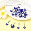 20Pcs 4 Styles Handmade Evil Eye Lampwork Pendant Decorations HJEW-YW00316-2