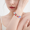70Pcs 7 Colors Triple Color Resin European Beads RESI-PA0001-56-6
