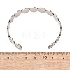 201 Stainless Steel Cuff Bangles for Women BJEW-T024-01D-P-3