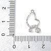 Brass Micro Pave Clear Cubic Zirconia Pendants KK-G545-06P-3