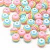 Transparent Stripe Resin Beads RESI-S345-8mm-09-1