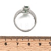 Brass Micro Pave Clear Cubic Zirconia Cuff Open Rings CU-CBA5C10-14P-5