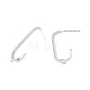 Brass Clear Cubic Zirconia Stud Earring Findings KK-N216-544P-3