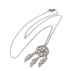 201 Stainless Steel Pendnat Necklace with Cable Chains NJEW-E102-01P-05-2
