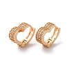 Brass Hoop Earrings with Rhinestone EJEW-K256-88KCG-1