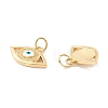 Rack Plating Brass Enamel Pendants KK-D073-28G-03-2