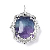 Natural Colorful Fluorite Pendants G-I381-01P-02-2