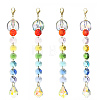 Glass Teardrop Pendant Decorations HJEW-JM01111-1