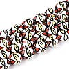 Handmade Porcelain Ceramic Beads Strands PORC-T135-07E-1