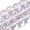 Transparent Spray Painted Glass Bead Strands GLAA-N035-03D-B07-1