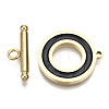 201 Stainless Steel Toggle Clasps STAS-R115-14B-G-1