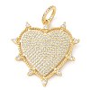 Brass Micro Pave Cubic Zirconia Pendants X-KK-U053-12G-1