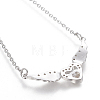 Brass Micro Pave Cubic Zirconia Pendant Necklaces NJEW-I230-18-4