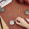 Unicraftale 2Pcs 2 Style Iron Clip Pocket Watch Chain DIY-UN0003-62-4