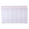 Transparent Plastic Bead Containers CON-BC0004-61-2
