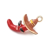 Alloy Enamel Pendants PALLOY-P314-02D-G01-2