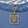 304 Stainless Steel Necklace NJEW-D330-01G-10-4