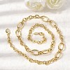 Brass Oval Link Chain Necklaces NJEW-L013-03G-3