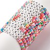 30Pcs 30 Style Polymer Clay Heishi Beaded Stretch Bracelets Set with Inspiration Word BJEW-JB07593-4