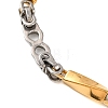 304 Stainless Steel Twist Link Chain Bracelets BJEW-B078-124GP-2