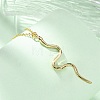 Brass Snake Pendant Cable Chain Necklaces for Women NJEW-S438-01B-G-2