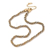 4MM 304 Stainless Steel Rope Chain Necklaces NJEW-Z095-01GP-01-3