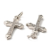 Brass Micro Pave Cubic Zirconia Pendants X-ZIRC-P060-21P-3