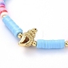Handmade Polymer Clay Heishi Bead Stretch Bracelets BJEW-JB05078-05-3