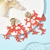 Glass Seed Beaded Stud Earrings for Women EJEW-MZ00781-01-1