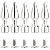 20Pcs Zinc Alloy Spikes Screwback Studs FIND-GF0008-53A-7