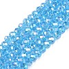 Electroplate Glass Beads Strands EGLA-A044-T4mm-B08-1