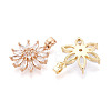 Brass with Cubic Zirconia Pendants KK-T072-50G-2
