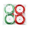 8Rolls 2 Colors Single Face Satin Ribbon OCOR-FS0001-09-7