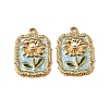 304 Stainless Steel Enamel Pendants STAS-I371-29G-02-1