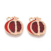 Fruit Alloy Enamel Pendants X-ENAM-T022-32G-1