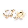 Alloy Rhinestone and Enamel Pendants PALLOY-T092-40G-01-2