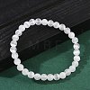 Natural Selenite Round Beaded Stretch Bracelet BJEW-D024-01B-2