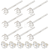 Beebeecraft 5 Pairs 925 Sterling Silver Stud Earring Settings STER-BBC0005-42S-1