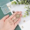 Fingerinspire 12Pcs 6 Style Brass Micro Pave Clear Cubic Zirconia Charms ZIRC-FG0001-04-3
