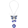 Handmade Lampwork Turkish Evil Eyes Pendant Decorations HJEW-GF0001-74-1