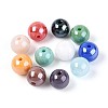 Electroplate Round Glass Beads Strands EGLA-T029-07M-1