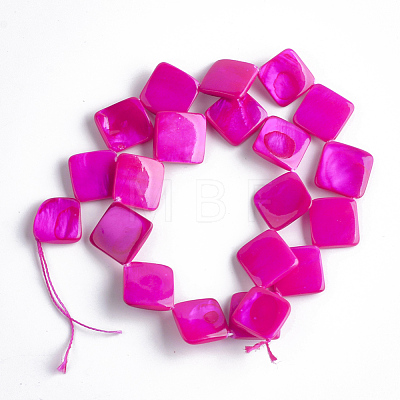 Spray Painted Freshwater Shell Beads SHEL-T010-06-1