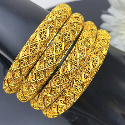 4Pcs Brass Alloy Bangles for Women WGEEFE8-10-1