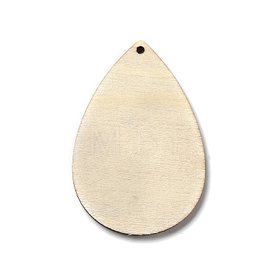 Single Face Printed Wood Big Pendants WOOD-H102-03H-1