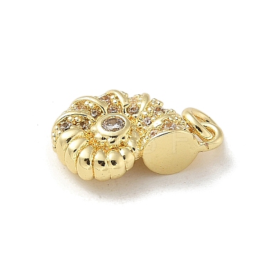 Brass Micro Pave Clear Cubic Zirconia Pendants LS-KK-U046-02G-02-1