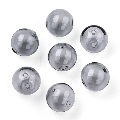 Transparent Blow High Borosilicate Glass Globe Beads GLAA-T003-09G-1