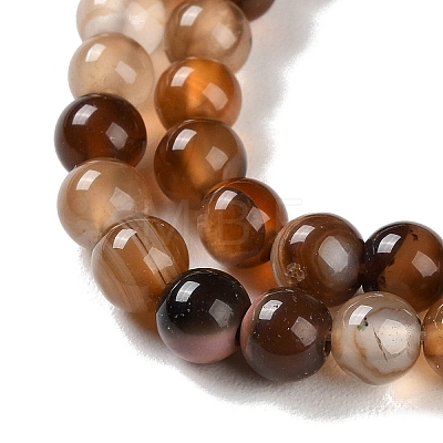 Natural Striped Agate/Banded Agate Beads Strands G-Z060-A01-A10-1