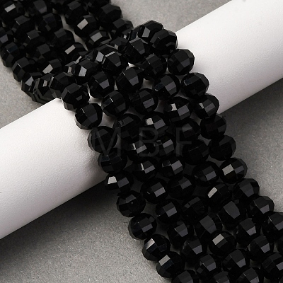 Natural Black Onyx Beads Strands G-P587-D15-03-1